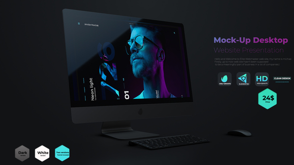 Mock-Up DesktopWebsite Presentation - VideoHive 26480140