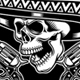 Mexican Skull With Sombrero And Guns, Vectors 