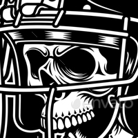 American Football Skull With Helmet, Vectors | GraphicRiver