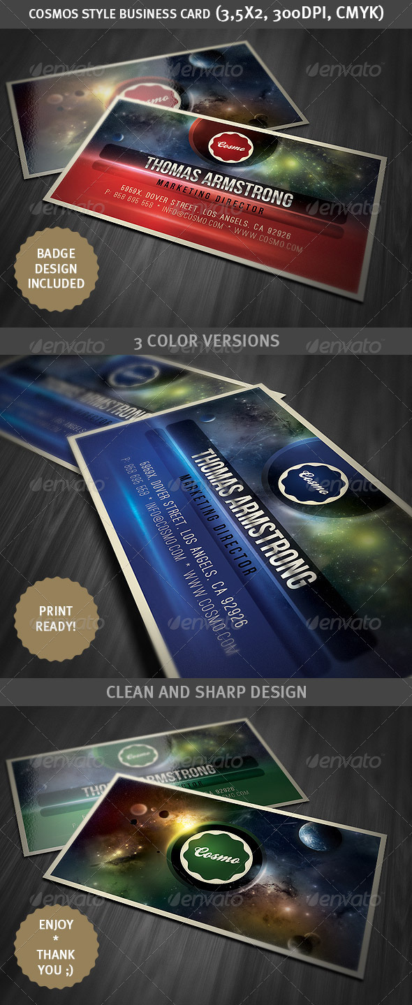 Cosmos Style Business Card - Creative Business Cards