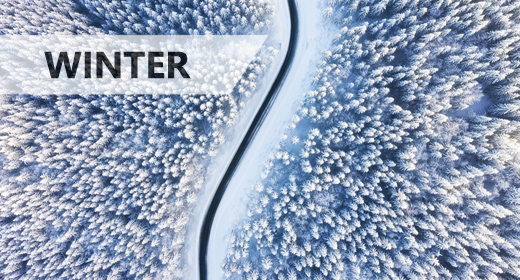 WINTER LANDSCAPE FROM AIR