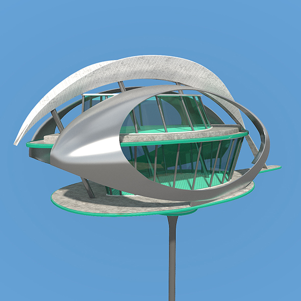 Futuristic Architecture Skyscraper - 3Docean 26493631