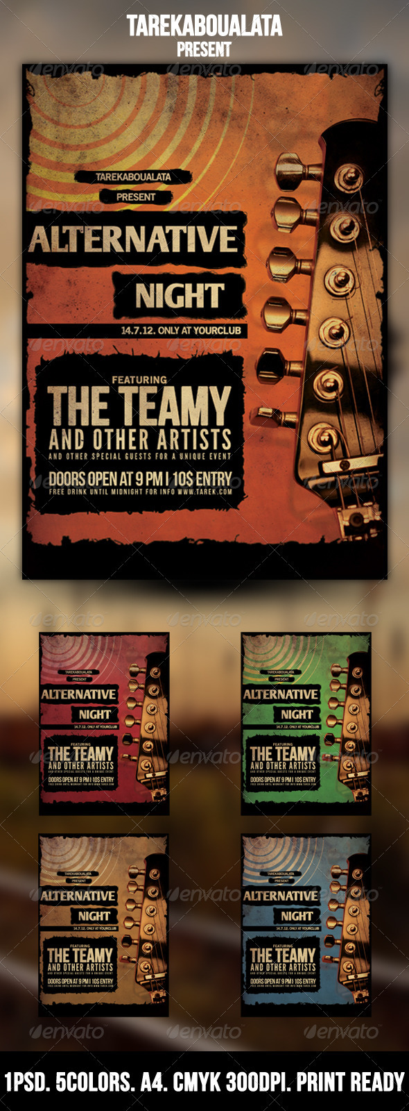 Alternative Night Flyer - Clubs & Parties Events