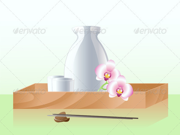 Japanese Sake Set - Food Objects