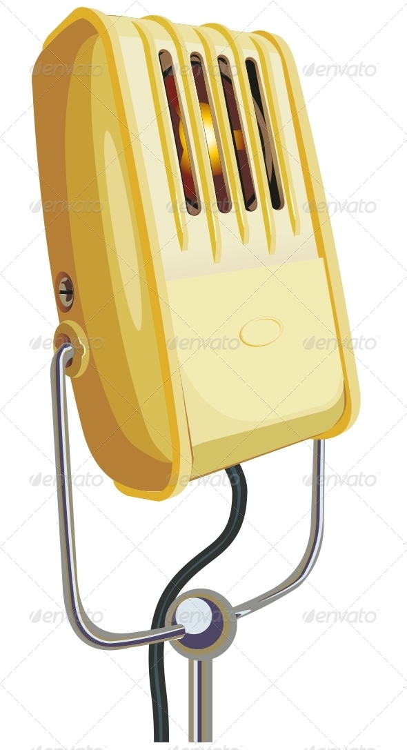 Vintage Microphone - Man-made Objects Objects