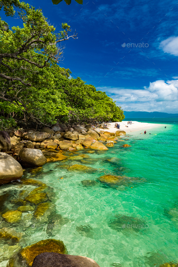 Nudey Beach On Fitzroy Island Part Of The Great Barrier Reef In Far ...