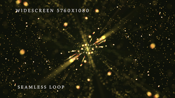 Golden Particles Wide-screen