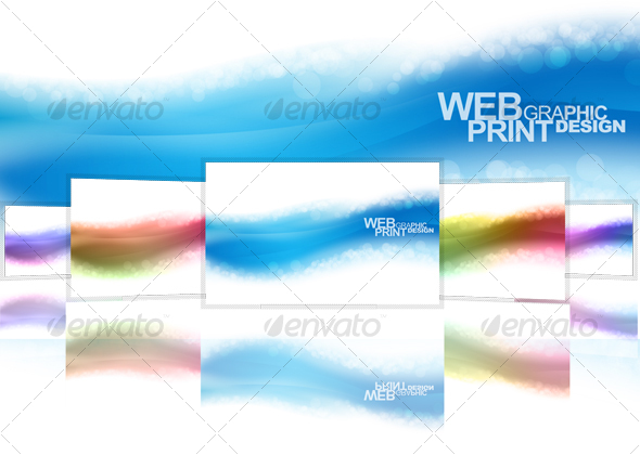 Wave Abstract Bokeh Background - Backgrounds Graphics