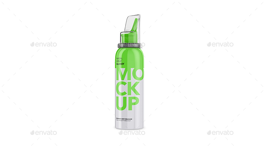 Download Nasal Spray Glossy Bottle - Mockup by Graxaim | GraphicRiver