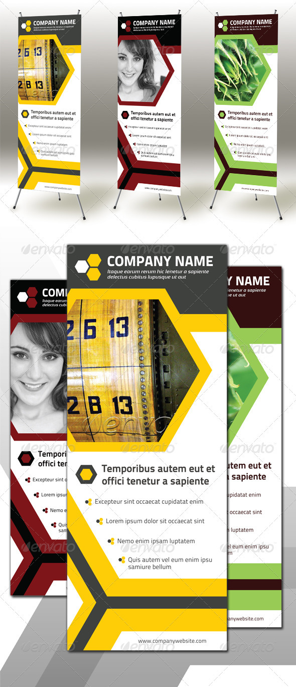 Honeycomb Roll-up Banner - Signage Print Templates