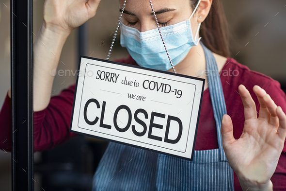 Small business in shutdown for covid-19 - Stock Photo - Images