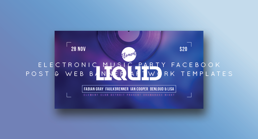 Electronic Music DJ Party – Facebook Event Covers Bargain Bundles