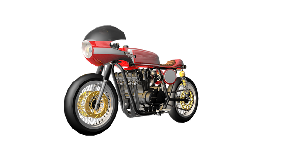 Moto Cafe Racer 3D rotate alpha ( with Fairing )