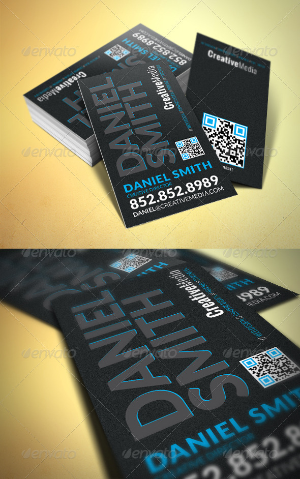 Dark Modern Business Card - Corporate Business Cards