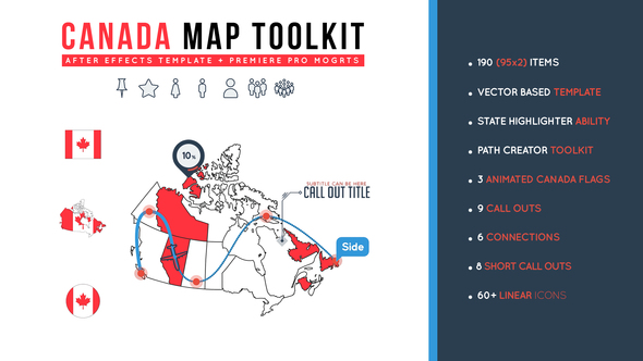 Canada Map Toolkit - VideoHive 26520922