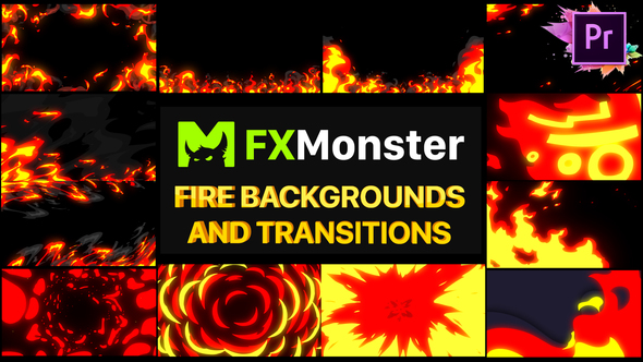 Fire Backgrounds And Transitions | Premiere Pro MOGRT