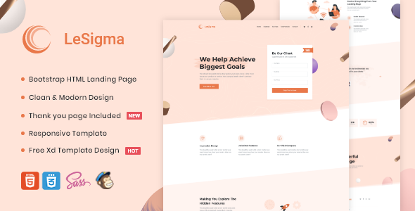 Special LeSigma - Isometric Startup HTML Landing Page