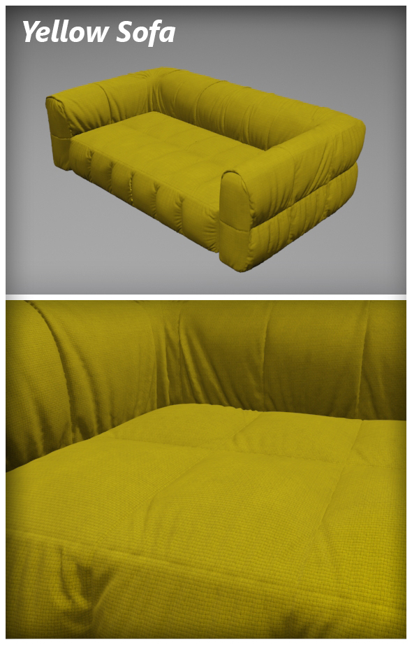 Yellow Sofa - 3Docean 26521274