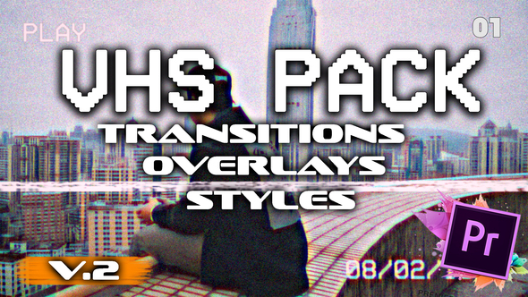 VHS Pack: effects, overlays, transitions v.2 Premiere Pro template preview
