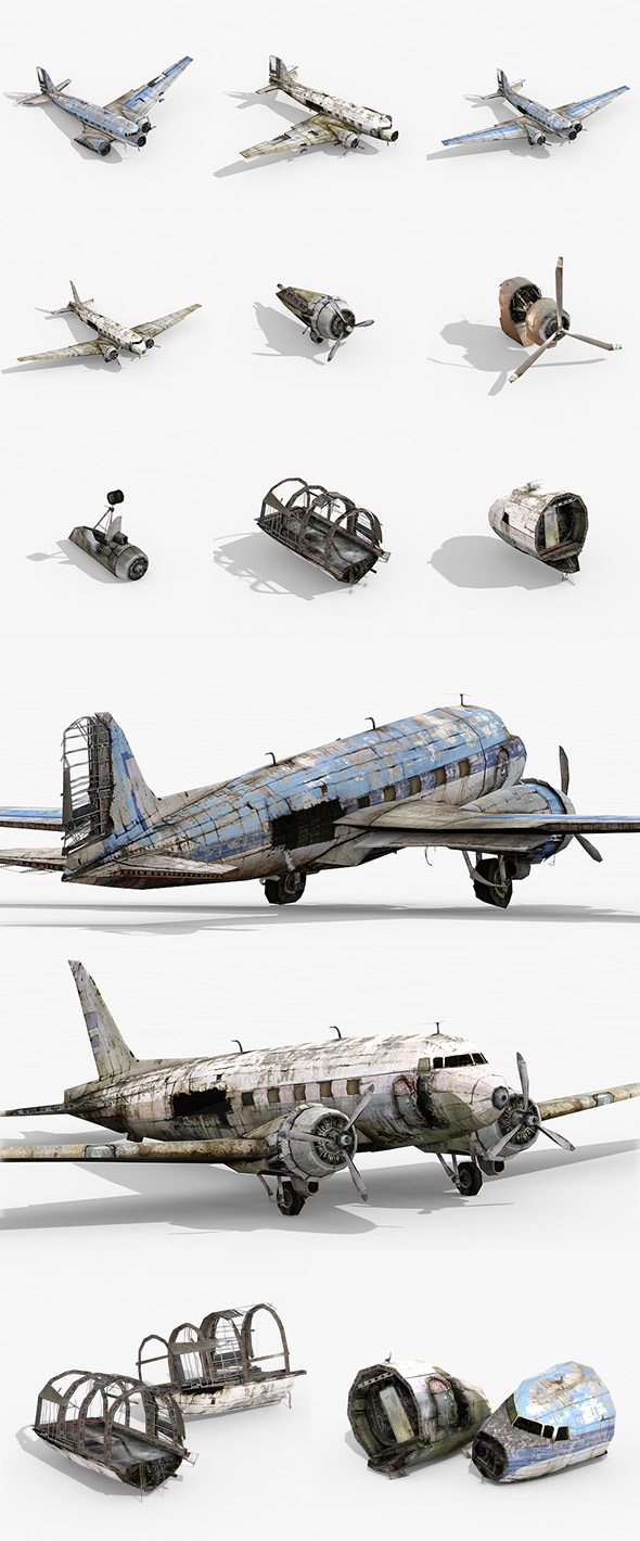 Dead Airplanes Collection - 3Docean 26523636