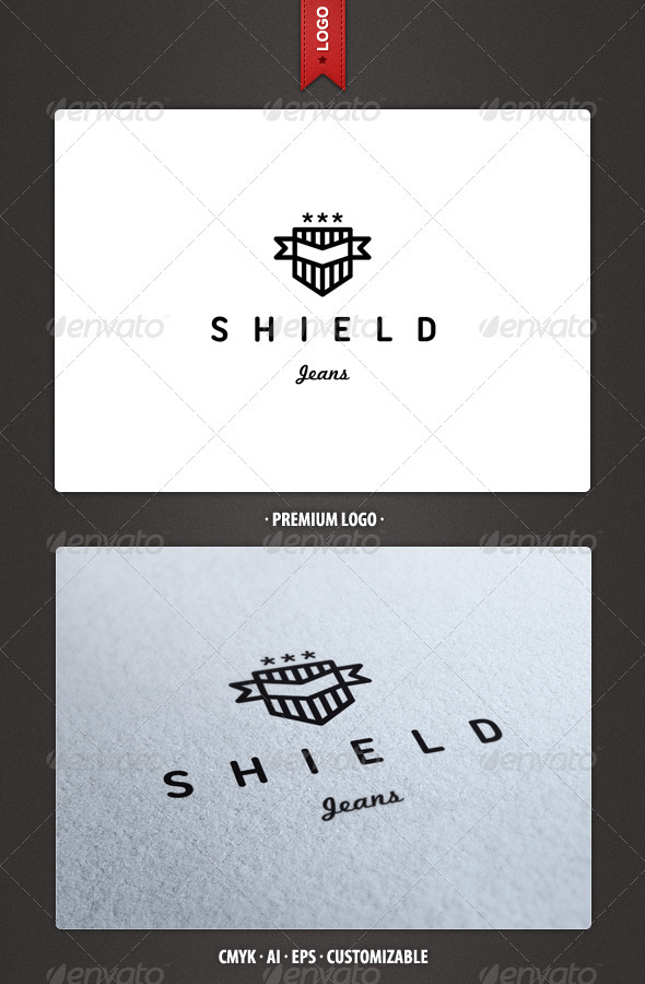 Shield Jeans Logo Template - Crests Logo Templates