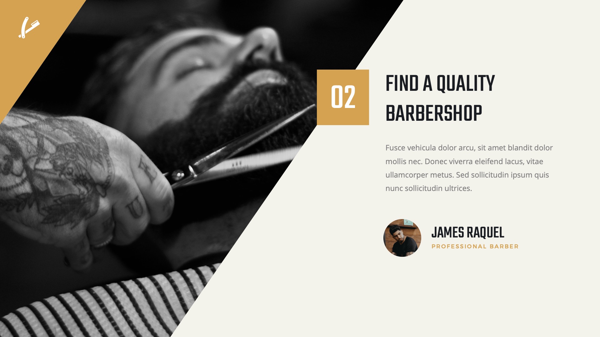 GIBSON & Shaving Powerpoint Template, Presentation Templates