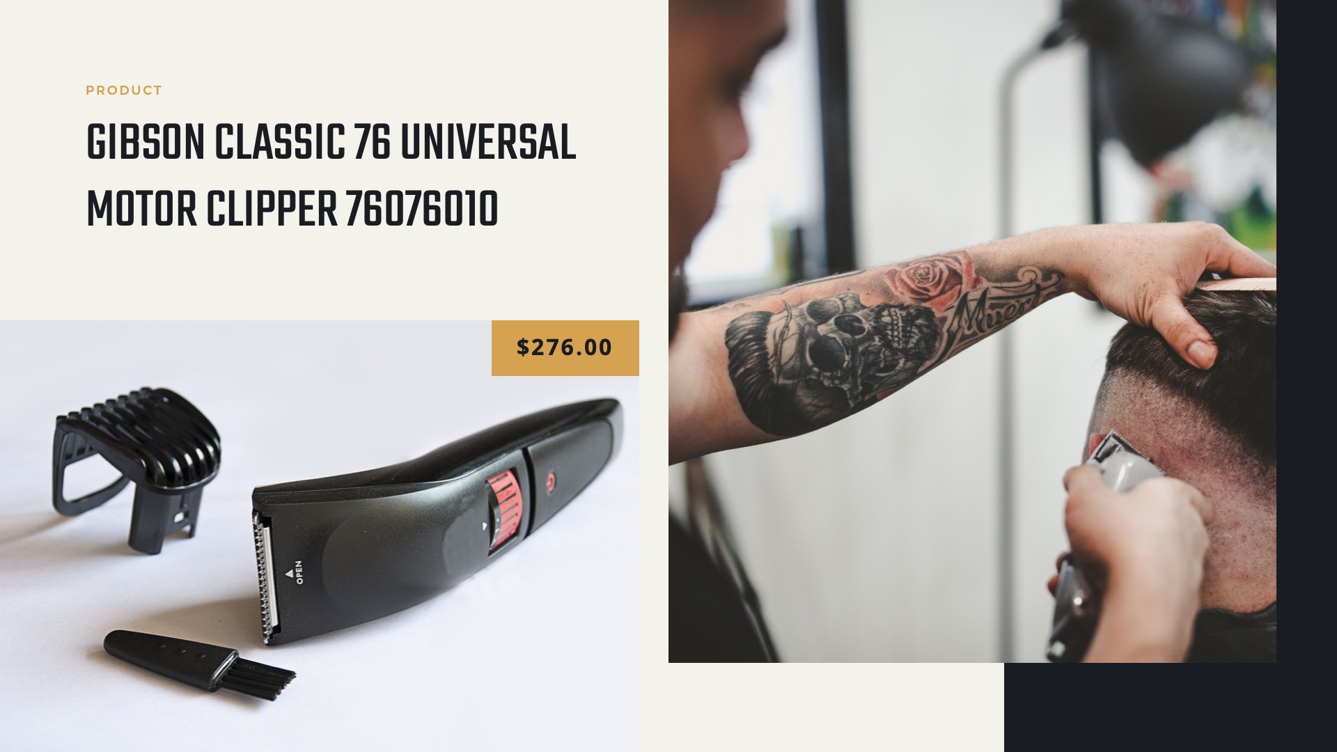 GIBSON & Shaving Powerpoint Template, Presentation Templates