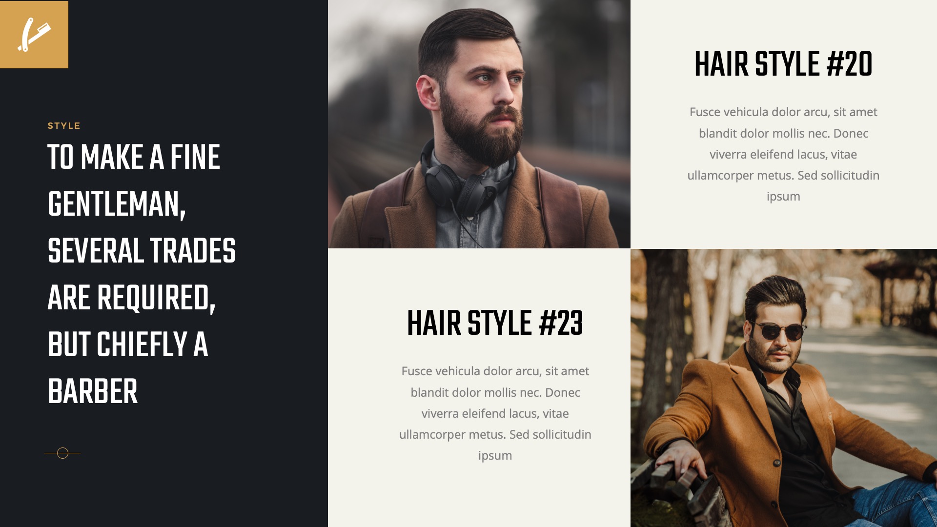 GIBSON & Shaving Powerpoint Template, Presentation Templates