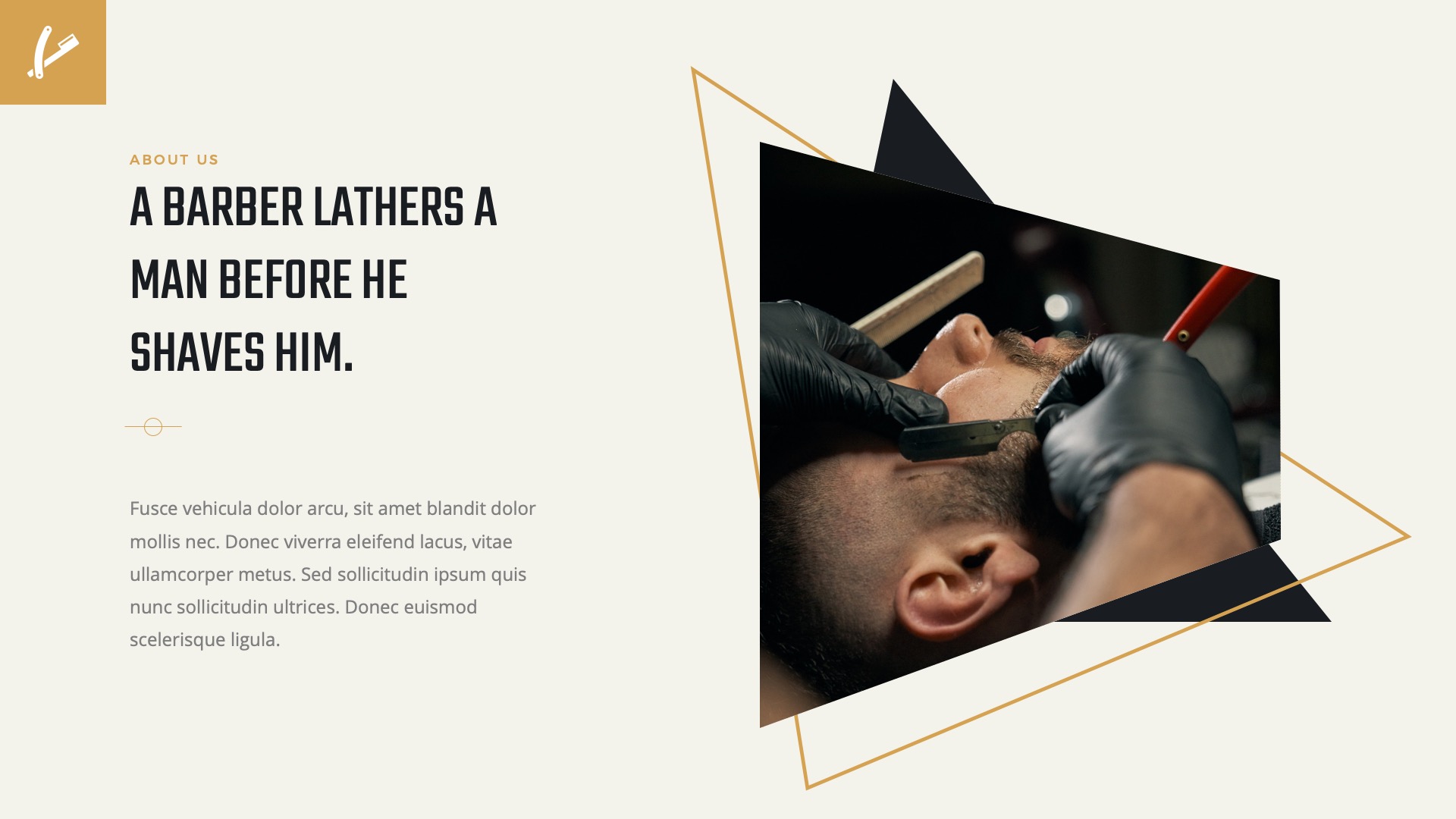 GIBSON & Shaving Powerpoint Template, Presentation Templates