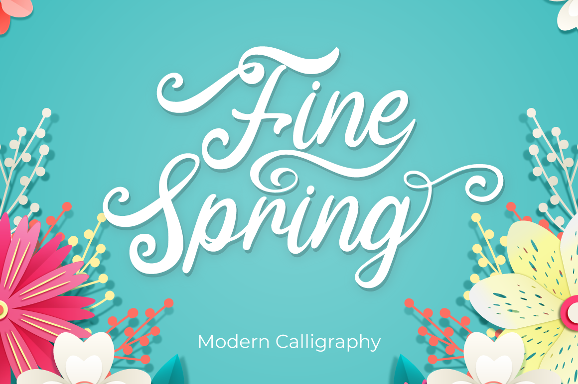 Fine Spring, Fonts | GraphicRiver