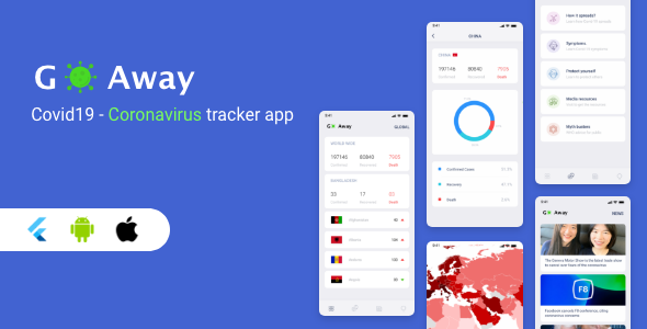 Flutter Coronavirus Tracker App - Go Away
