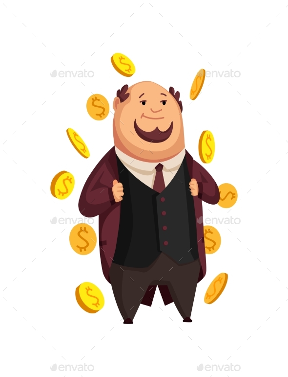 Vector Cartoon Rich Person by the8monkey | GraphicRiver