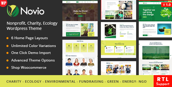 Novio - Charity Ecology WordPress Theme