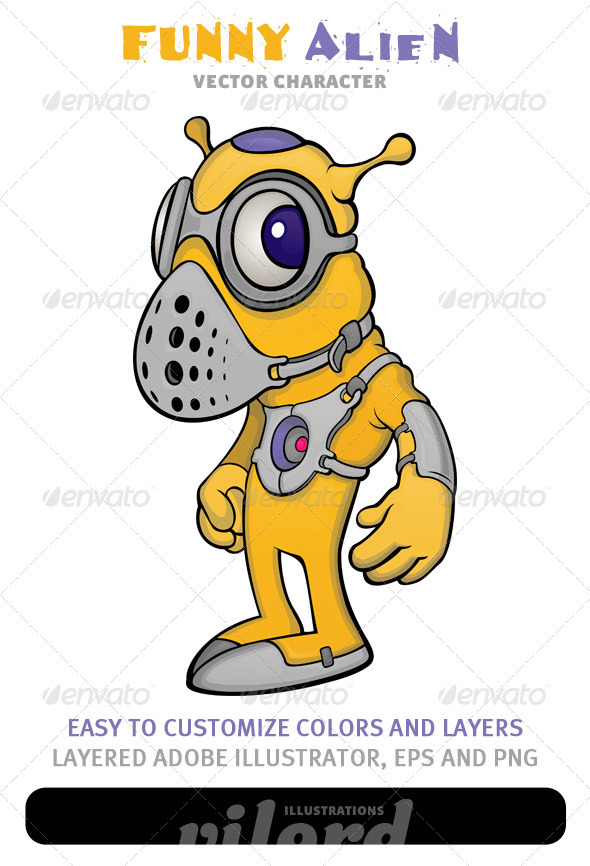 Alien Mascot - Characters Vectors