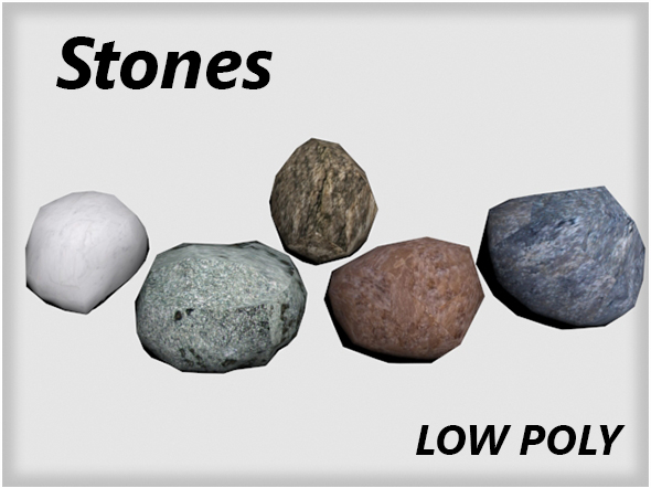 Low Poly Stones - 3Docean 26539271
