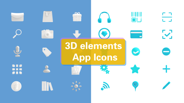 3D Elements App Icons