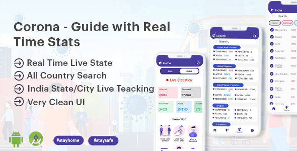 Corona - Guide with Real time Stats