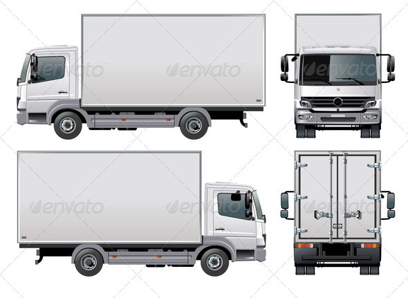 Delivery / Cargo Truck - Man-made Objects Objects
