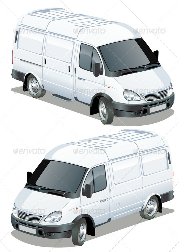 Delivery Van Isometric Set - Man-made Objects Objects