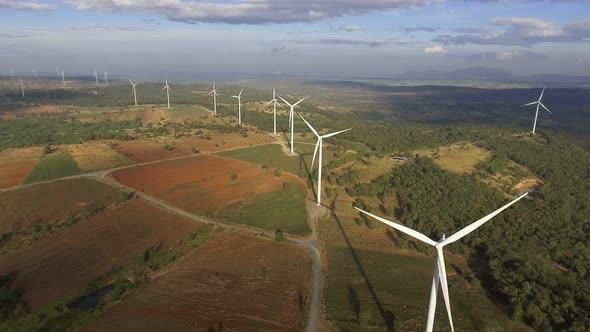 Wind Turbine From Aerial View alt