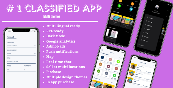 Ads listing, Classified app for iOS (OLX clone)