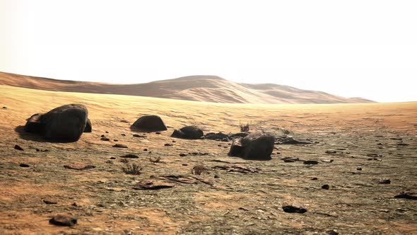 Beautiful Sunset Over Sand Dunes of Sahara Desert in Morocco alt