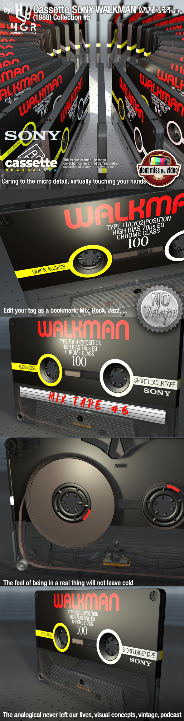 Cassette Sony Walkman - 3Docean 26550022