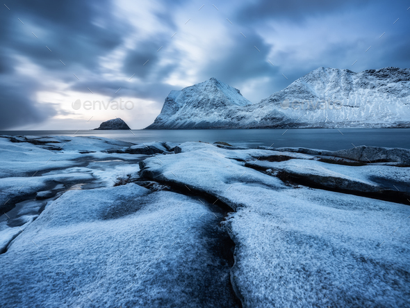 النرويج المناظر الطبيعية الشتوية