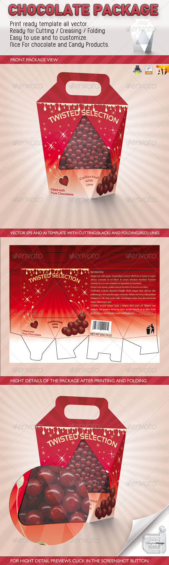 Chocolate Box Packaging Template