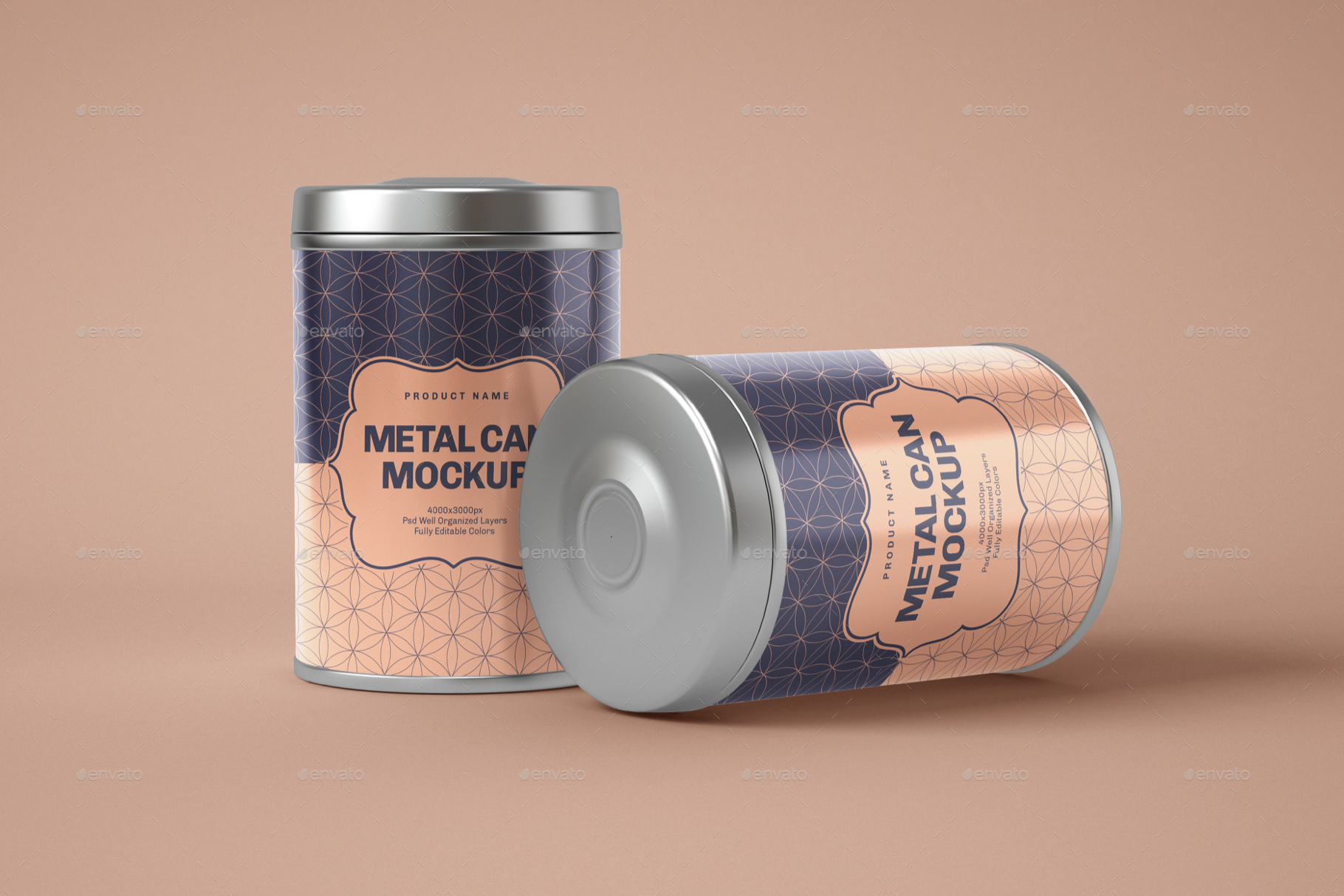 Download Glossy Round Tin Can Box Mockup Set By Deeplabstudio Graphicriver