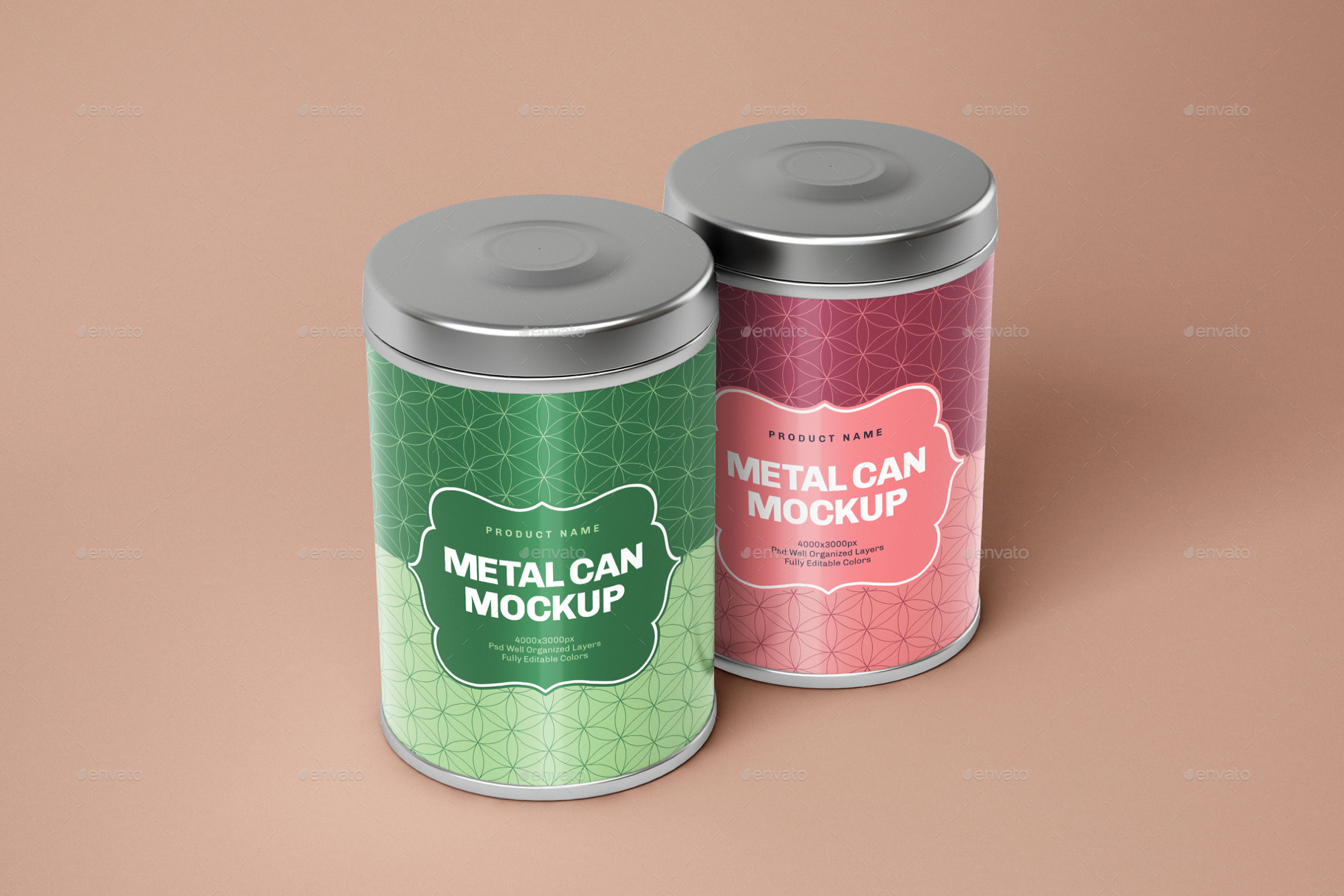 Download Glossy Round Tin Can Box Mockup Set By Deeplabstudio Graphicriver