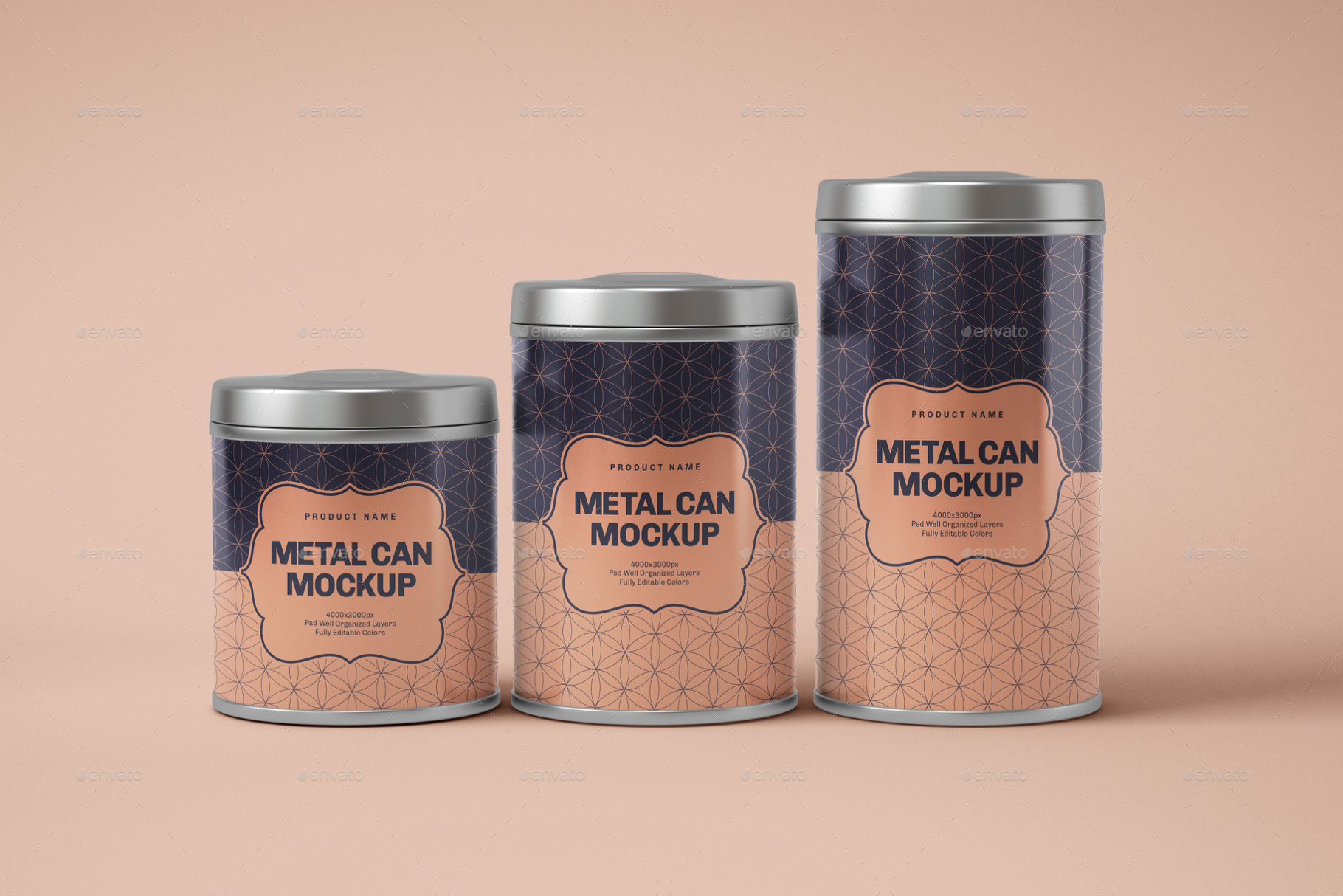 Download Glossy Round Tin Can Box Mockup Set By Deeplabstudio Graphicriver