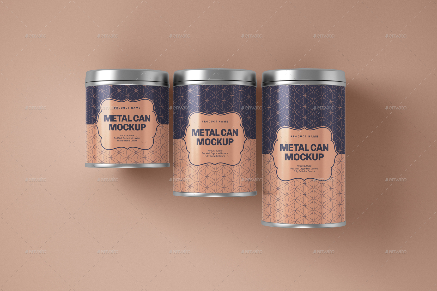 Download Glossy Round Tin Can Box Mockup Set By Deeplabstudio Graphicriver