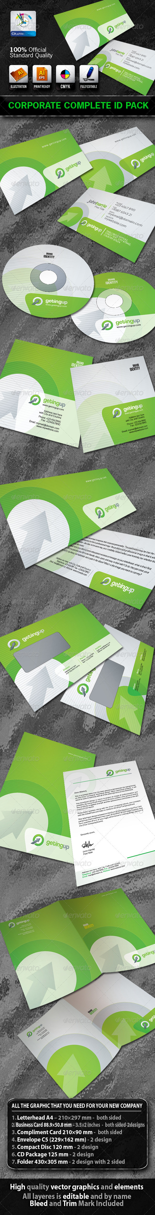 GettingUp Business Corporate ID Pack+Logo - Stationery Print Templates